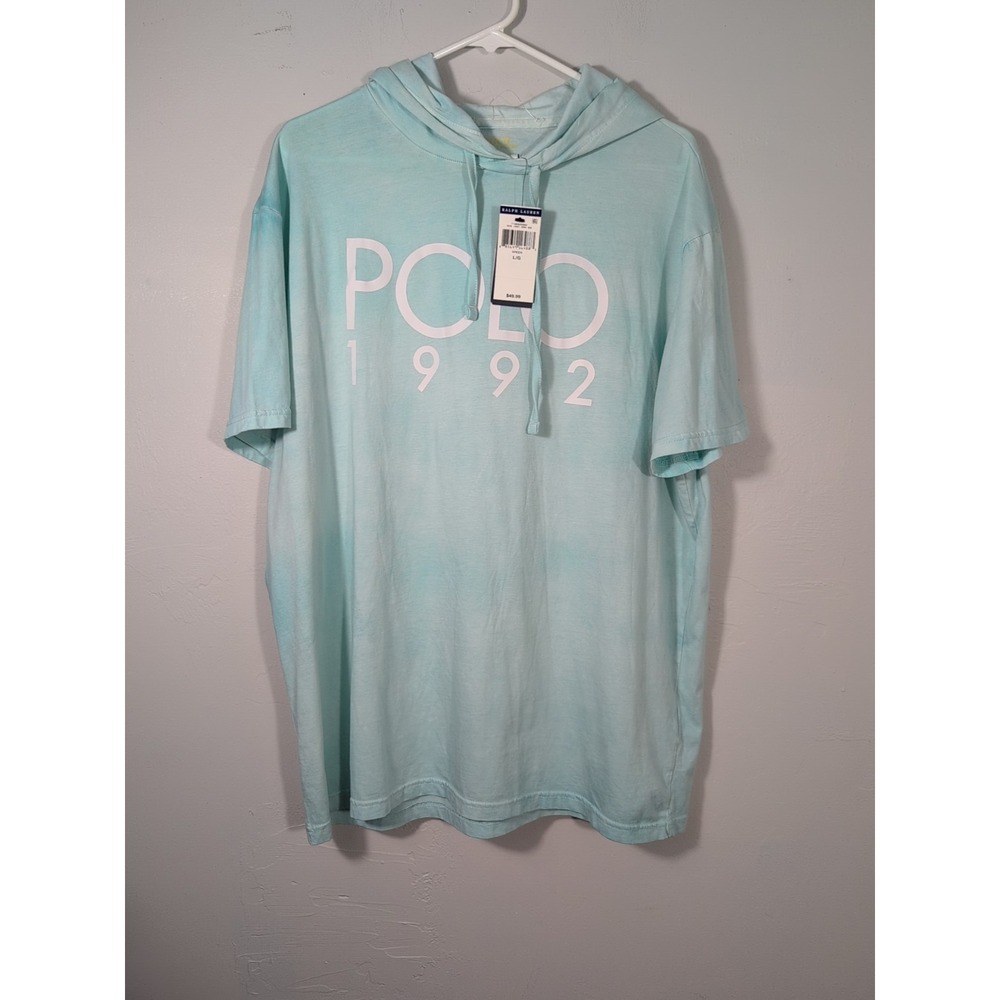 POLO RALPH LAUREN POLO 1992 Montauk Tie Dyed S/S Hoodie Earth Blue (L) Rare